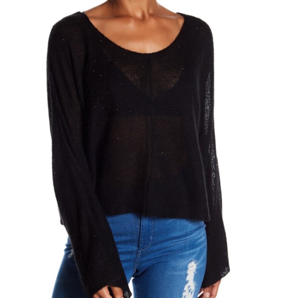 NWT! •W I L D F O X• Cropped length CrystalSweater